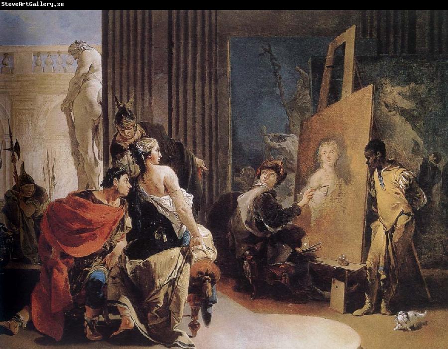 Giovanni Battista Tiepolo Alexander in the studio